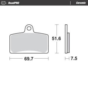 MotoMaster RoadPRO Ceramic Brake Pads ( 726-115-411404 ) - Picture 1 of 1