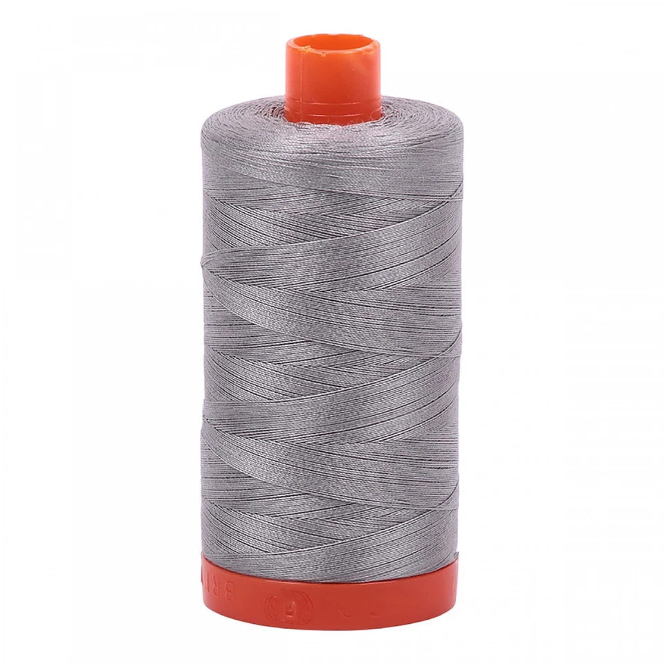 Aurifil Mako Cotton Thread Solid 50wt 1422yds Stainless Steel - Image 1 of 1