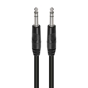 AxcessAbles 1/4 6.35mm Stereo TRS Balanced Studio Audio Auxiliary Cable 10 FT - Picture 1 of 7