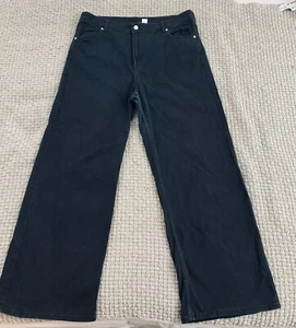 Divided H&M High Rise Wide Leg Womens Jeans Black Size 18 - Picture 1 of 11