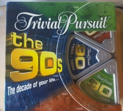 TRIVIAL PURSUIT THE 90s BY PARKER CLASSIC BOARD GAME COMPLETE WITH INSTRUCTIONS - Image 1 of 3