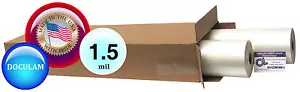 Doculam Hot Laminating Film 27" x 500' on 1" core 1.5 Mil American ( 2 Rolls ) - Picture 1 of 3