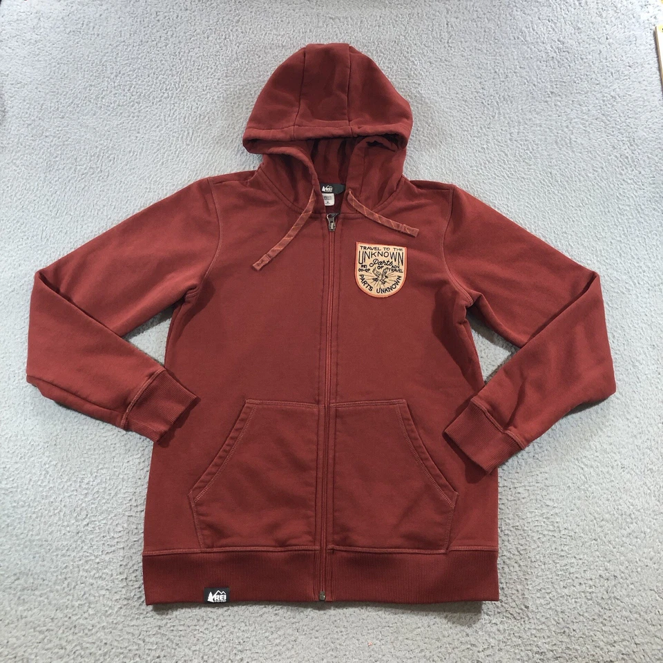 Sudadera con Capucha REI Cooperativa Para Mujer Mediana Roja Cremallera Completa Vellón Viaje al Aire Libre a Desconocido EE. UU. Foto 1 de 4