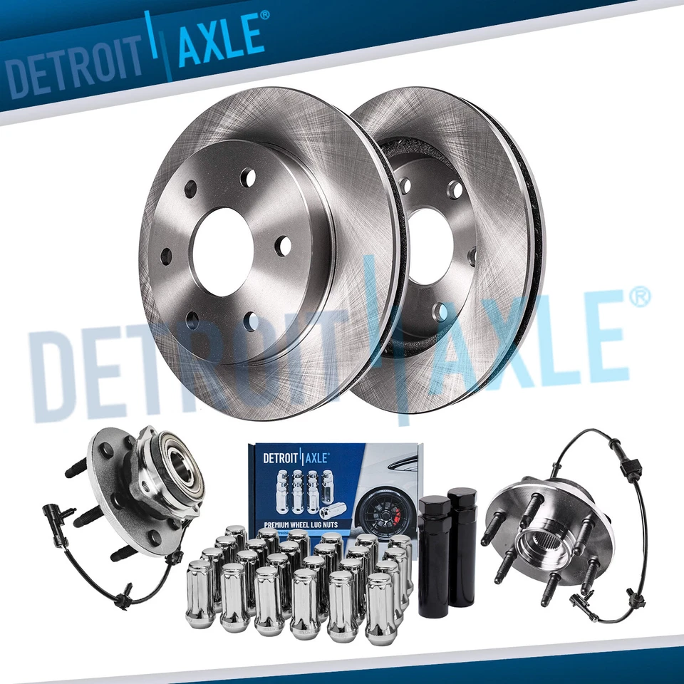 12'' Front Disc Rotors Wheel Hub+ 24pc Lugnut w/keys for Yukon Express 1500 2500 - Image 1 of 4