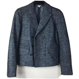 J CREW Sakko Blazer Größe 0 Blau Wolle Tweed - Bild 1 von 12