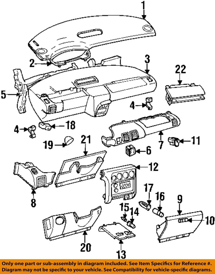 CHRYSLER OEM 95-99 Neon Instrument Panel Instrument Panel-Column Cover EP81LAZ - Изображение 1 из 1