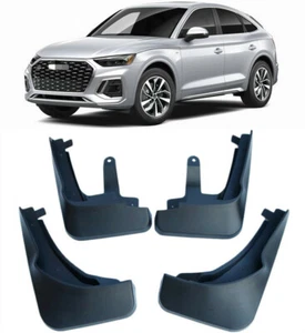 Genuine Front & Rear Splash Guards Mud Flaps For 2021-2024 Audi Q5 Sportback - Picture 1 of 9
