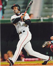 SHAWON DUNSTON  SAN FRANCISCO GIANTS   ACTION SIGNED 8x10