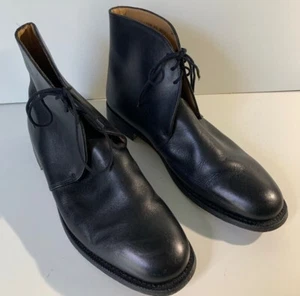 British Army Officers George Boots Black Leather Shoes Cadet Uniform - Picture 1 of 14