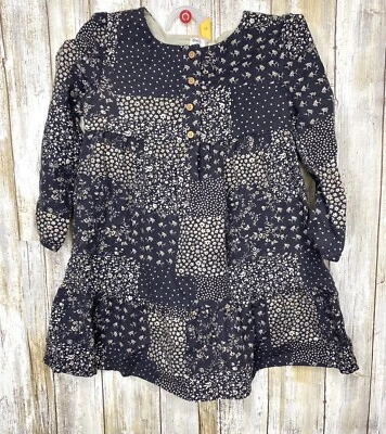 Vestido floral falda midi manga larga OshKosh B'gosh niñas pequeñas talla 3T Foto 1 de 4