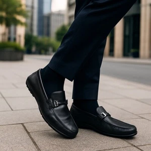 Zapatos para hombre Tod's Gommino Driving Mocs clásicos italianos de cuero negro 10,5 usados en excelente estado - Imagen 1 de 18