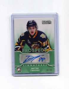 2015-16 ITG Heroes and Prospects Autographs Green Dmytro Timashov Auto 16/30