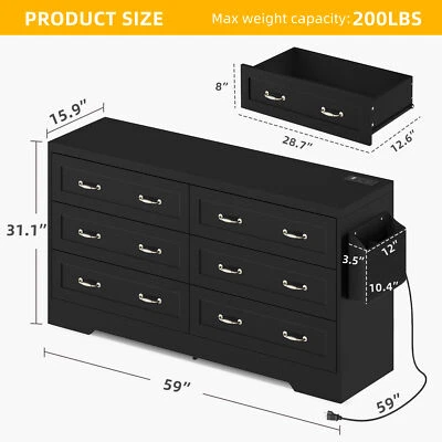 6/7 Drawers Storage Dressers Chests of Drawers TV Stand for Bedroom Living Room - Image 1 of 4