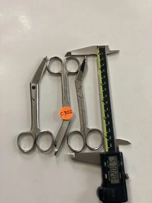 Lote de 3 tijeras de vendaje Vantage Lister instrumento de aderezo de 5,702 pulgadas V95-504 Foto 1 de 4