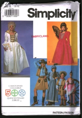 7471 Simplicity Pattern Misses Halloween Costume Historical Prairie Belle Queen - Image 1 of 2