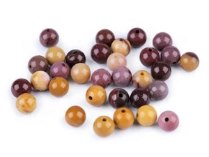 Perle minerali diaspro Mookait diametro 6 mm materiali naturali bracciale gioielli - Foto 1 di 2