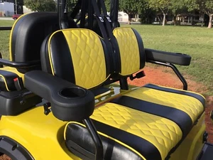 PAR DE CARRITOS DE GOLF ICON OR ADVANCED EV PORTAVASOS NEGRO REPOSABRAZOS REPOSABRAZOS - Imagen 1 de 3