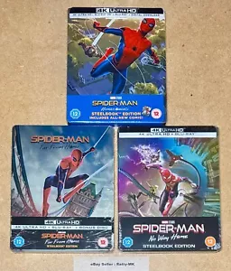 TOM HOLLAND SPIDER-MAN - UK EXCLUSIVE 4K + BLU RAY STEELBOOK COLLECTION - NEU - Bild 1 von 19