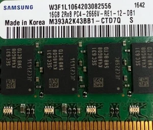 SAMSUNG 16GB 2Rx8 PC4-2666V-R DDR4 Registered Server-RAM Modul R-DIMM REG ECC - - Bild 1 von 5