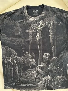 Jesus Christ All Over Print T-Shirt XL Herren schwarz blau - Bild 1 von 10