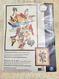 DIMENSIONS-FEASTING FRENZY-BIRDS-COUNTED CROSS STITCH KIT-10X14-NEU - Bild 1 von 3