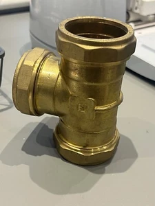 54mm Compression tee Allpex Brass plumbing heating parts brass - Picture 1 of 4