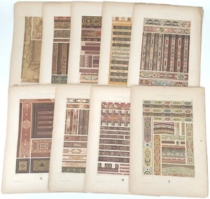 9 Antique French Color Plates Renaissance Architecture 16th - 18th Century Litho - Picture 1 of 12