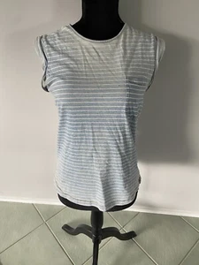 RUSTY T-shirt Womens Blue & White Striped - Size 8 - Picture 1 of 9
