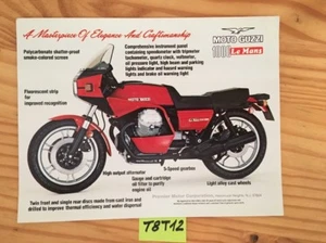 Moto Guzzi 1000 El Mans Catálogo Folleto Publicidad - Imagen 1 de 2