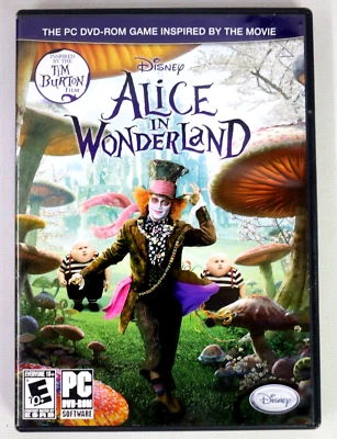 Tim Burton ALICE IN WONDERLAND PC DVD ROM Computer Video Game Complete - Image 1 of 3