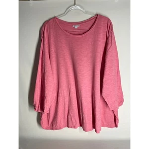 J.Jill rosa 100% Baumwolle 3/4 Arm T-Shirt leicht Übergröße 4X - Bild 1 von 5
