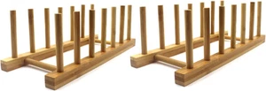Bamboo Wooden Plate Racks Dish Stand Holder Kitchen Storage Cabinet Organizer fo - Picture 1 of 8