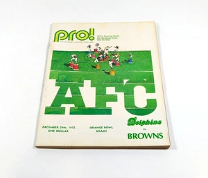 1972 AFC Football Program Miami Dolphins (17-0) vs Cleveland Browns 12-24-72 - Bild 1 von 2