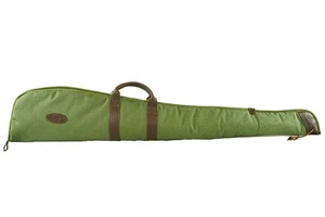 Boyt Harness Canvas Shotgun Case Green Waxed Canvas w/ Tanned Leather - GCSGUS52 - Picture 1 of 5