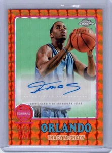 2024 Topps Chrome Orange Geometric Auto Tracy Mcgrady /25 - Bild 1 von 2