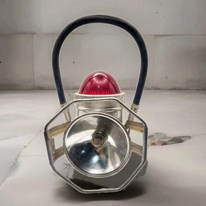 Farol antiguo de conductor de tren ECOLITE Faro de señal roja Bahía de Esturión  - Imagen 1 de 15