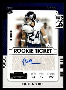 2021 Panini Contenders #194 Elijah Molden Rookie AUTO TITANS - Picture 1 of 2
