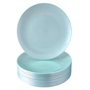 DISPOSABLE DINNERWARE PLATES | Premium Reusable Plastic Dishes | 40 Salad Pla... - Picture 1 of 4