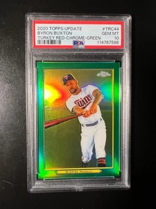 2020 Topps Update Turkey Red Chrome Green Refractor #TRC44 Byron Buxton PSA 10 - Picture 1 of 2