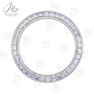 39mm Stainless Steel Loose Gemstone Moissanite Stones Watch Bezel Charms for RLX - Picture 1 of 14
