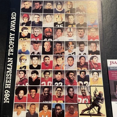 Andre Ware 1989 Heisman Trophy Program Autographed JSA Certified  - Image 1 of 4