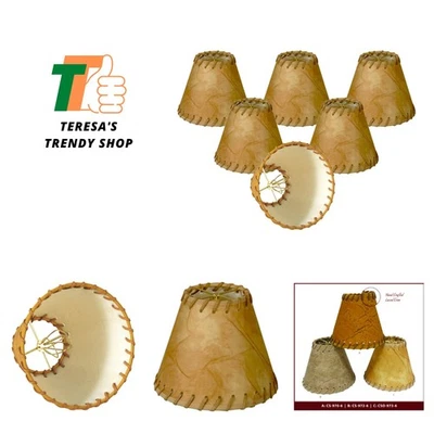 Lámpara de araña Empire de cuero sintético con borde de punto de látigo, 3 x 6 x 5, mediana... Foto 1 de 4