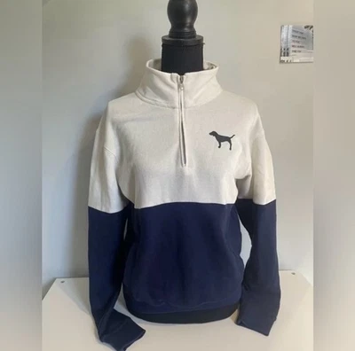 Victoria's Secret PINK Half-Zip Colorblock Pullover Sweatshirt XS - Image 1 of 4