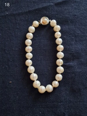 Echte Perlen armband , Weiße Klassische Perlenarmband aus Süßwasserzuchtperlen - Bild 1 von 4