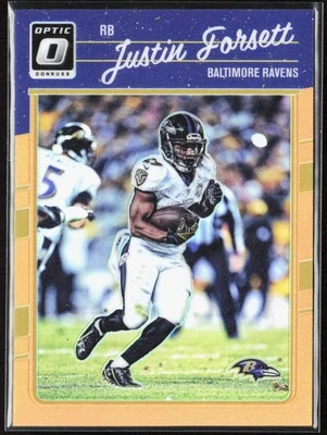 2016 Panini Donruss Optic Justin Forsett Orange Prizm /199 #8 Baltimore Ravens - Image 1 of 2