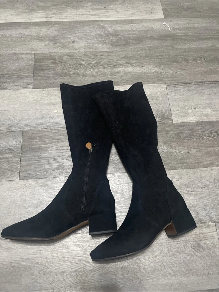 Usado en Excelente Condición Gentle Souls by Kenneth Cole Para Mujer Emma Negro Bota Hasta la Rodilla Talla 10M Foto 1 de 4