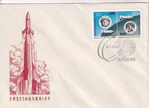 DDR FDC 970-1 SC 655-6 Vostok 5 & 6 Valentina Tereshkova - Bild 1 von 1