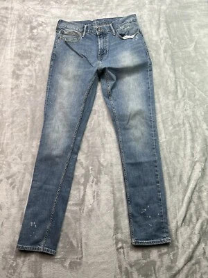 Old Navy Mens Sz 32x34 Designer Blue Jeans Slim Stretch Guys Work Wear Casual - Image 1 of 4