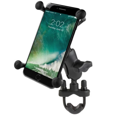 RAM Handlebar Rail Short with X-Grip Holder for Plus Size Cell phones iPhone GPS - Image 1 of 2
