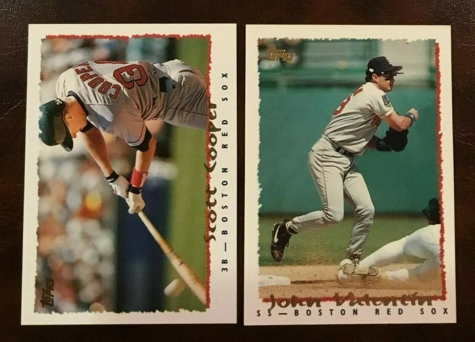 1995 Topps # 4 # 36 SCOTT COOPER & JOHN VALENTIN Boston Red Sox Lot 2 Nice LOOK - Image 1 of 1
